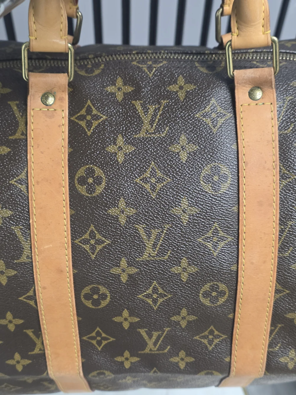 Louis Vuitton Brown Monogram Keepall Bandoulière 55 Travel Bag - Brown w/ Strap